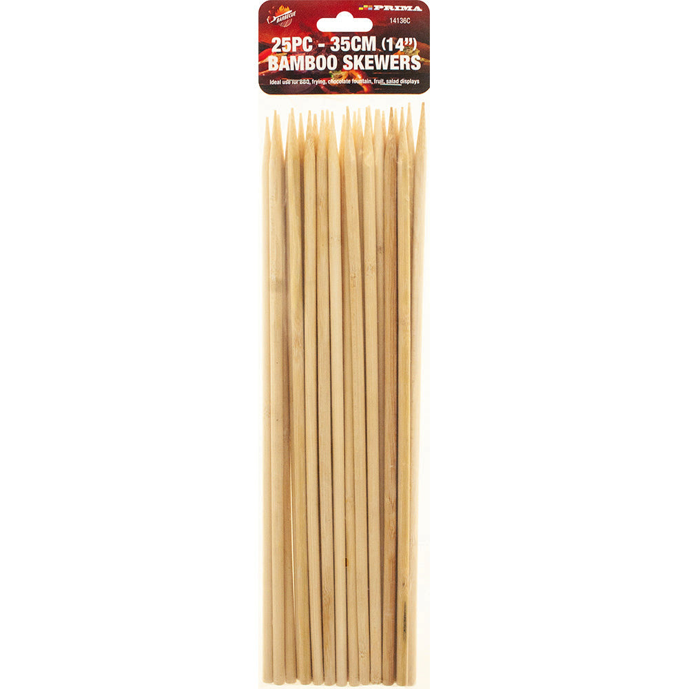 25pc - 14" Bamboo BBQ Skewers