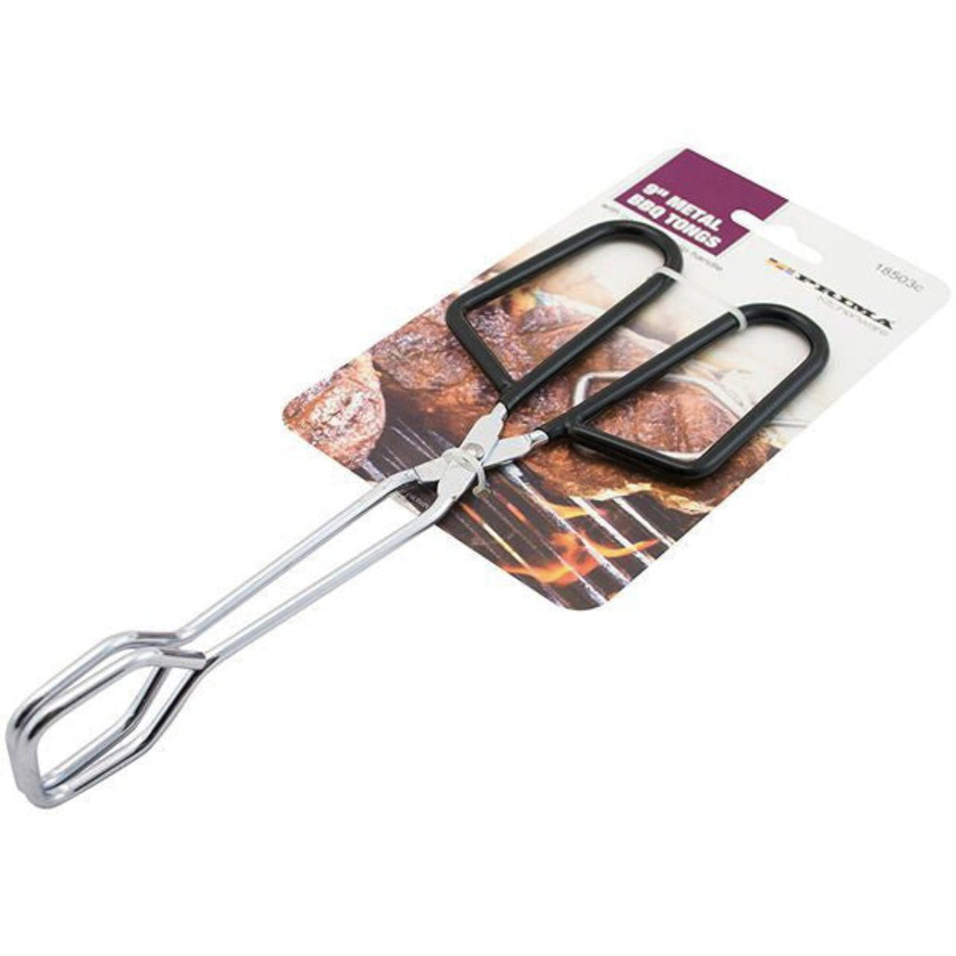 Prima Metal BBQ Tongs 9″