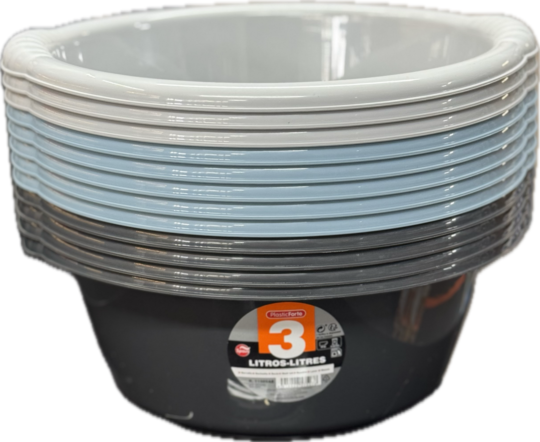 PlasticForte Round 3L Washing Bowl