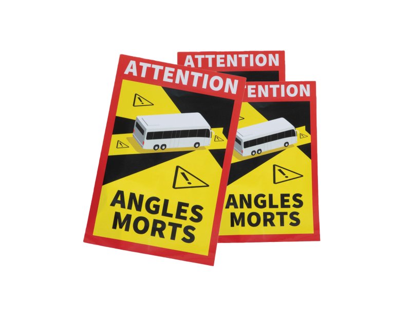 Angles Morts Motorhome 2x Magnetic 1x Vinyl Sticker - 3pcs