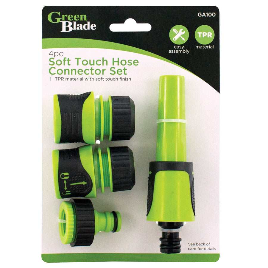 Green Blade 4pc Soft Touch Hose Connector Set