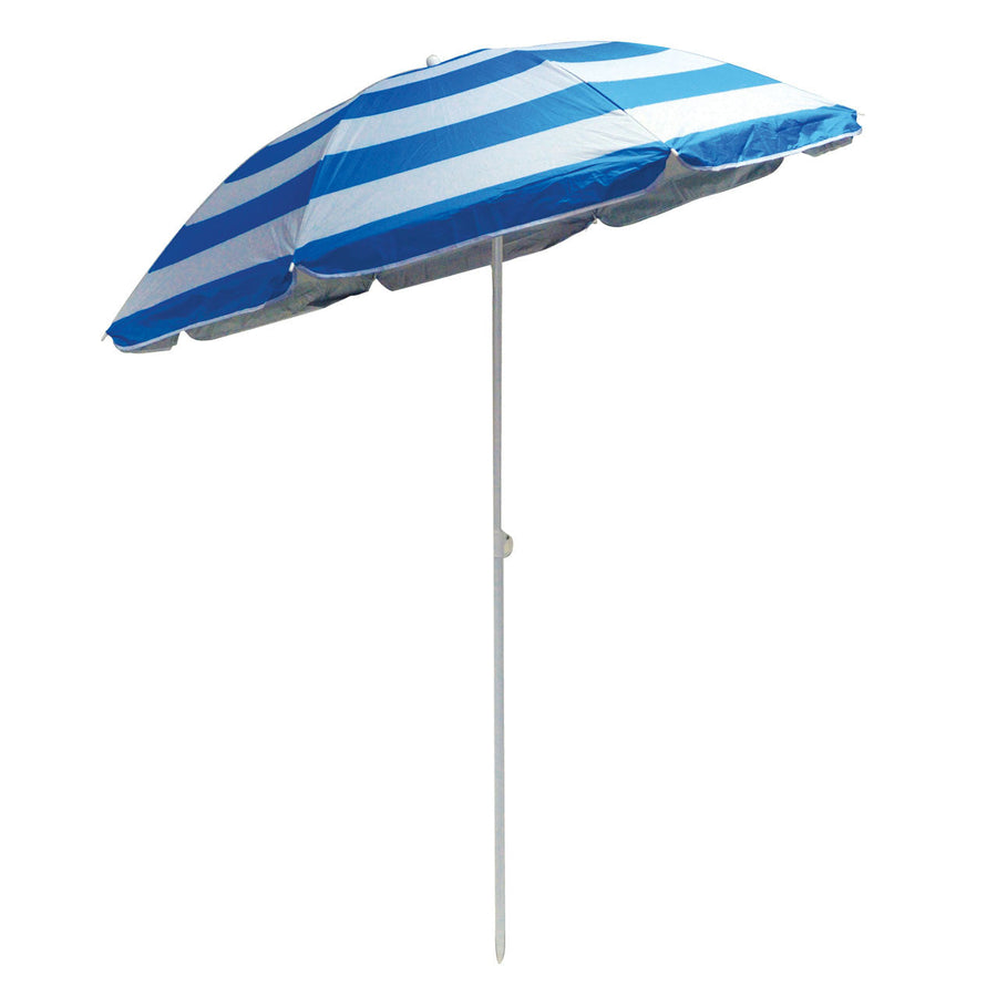 Redwood 1.7m Blue Striped Tilting Parasol 