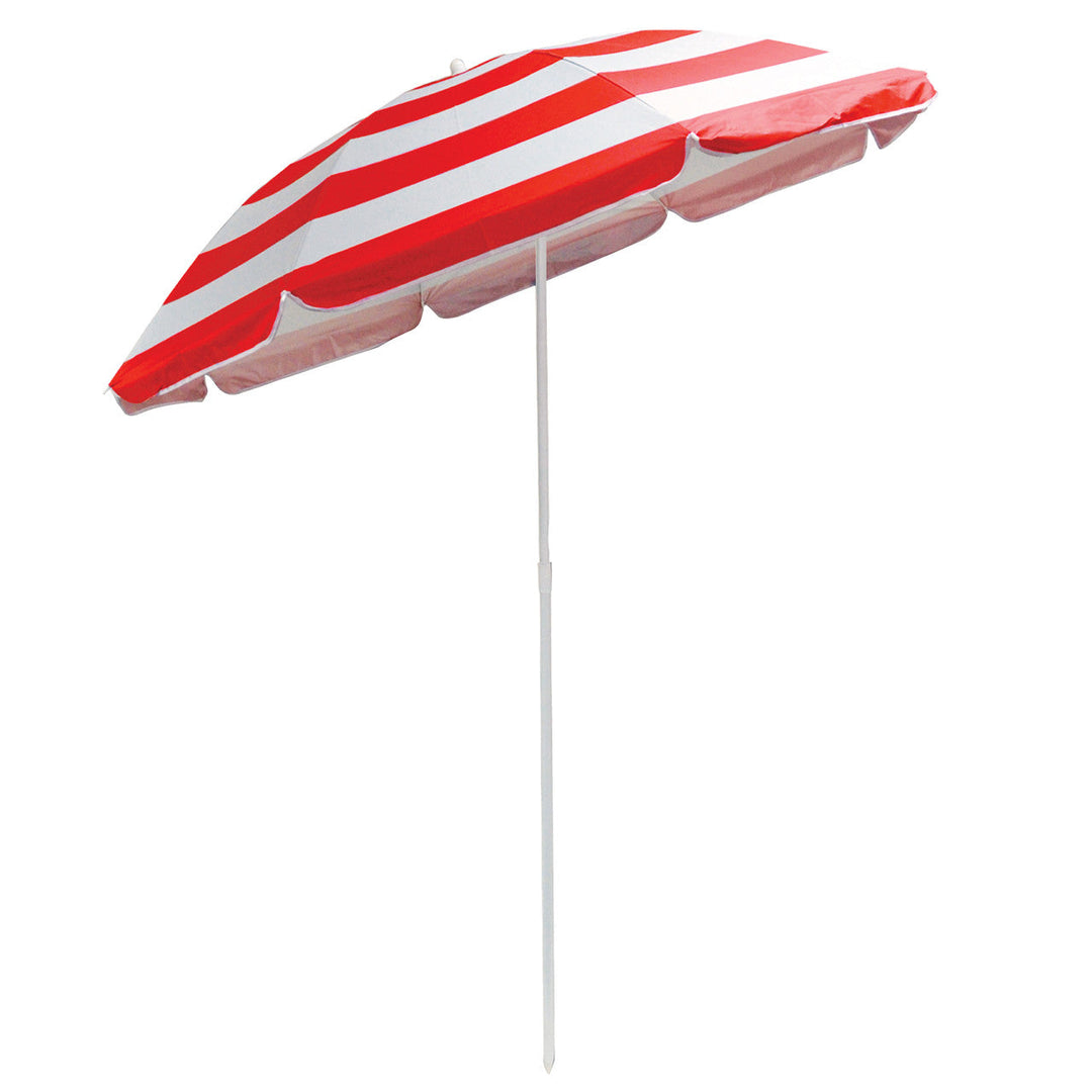 Redwood 1.7m Red Striped Tilting Parasol 