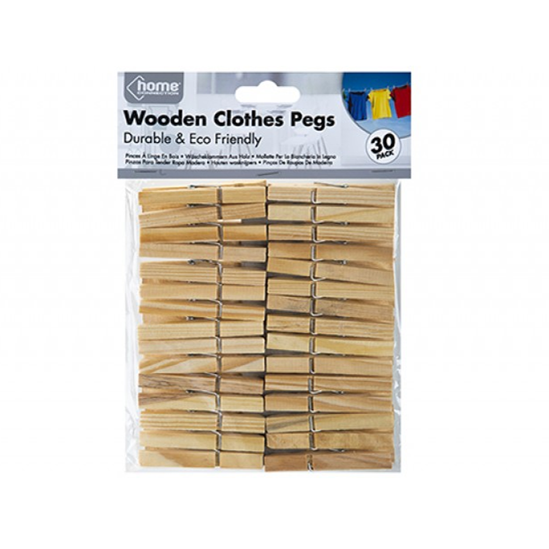 Home Connection Wooden Clothes Pegs