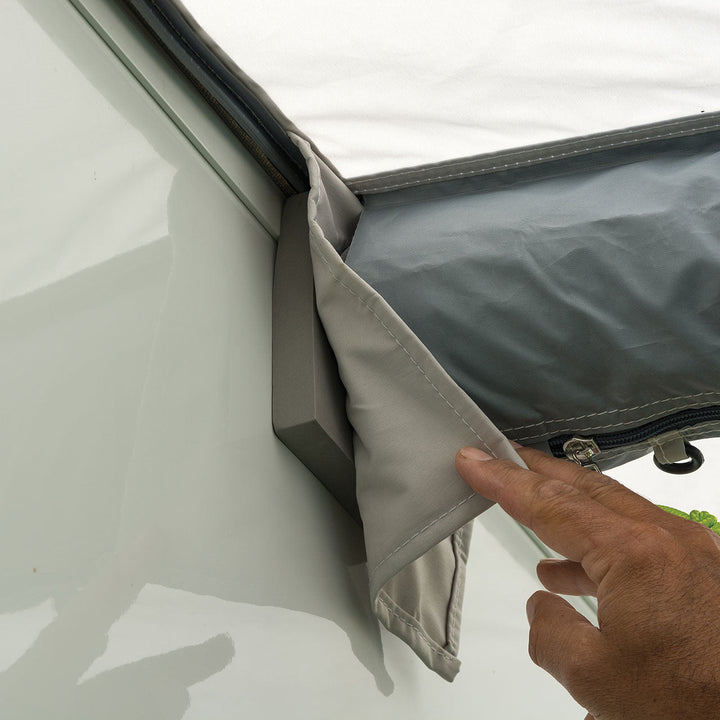 Dometic AIR Awning Packing Pads in use to help keep the roof taught