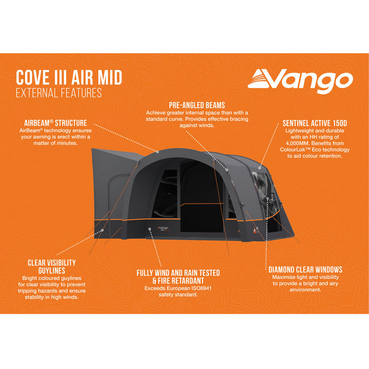 Vango Cove III Air 150D Mid Drive-Away Awning