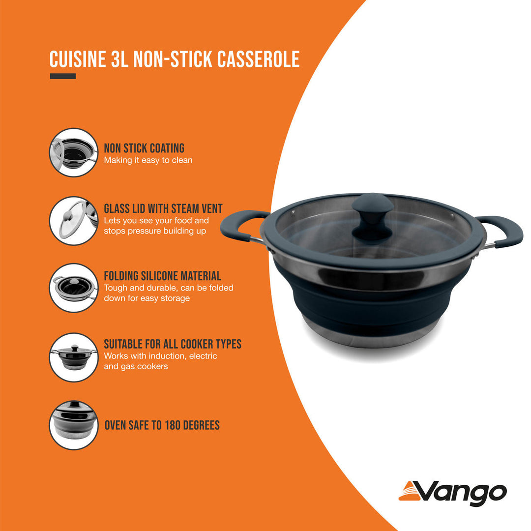 Vango Cuisine 3L Non-Stick Casserole