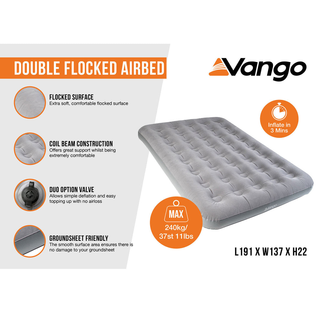 Vango Double Flocked Airbed