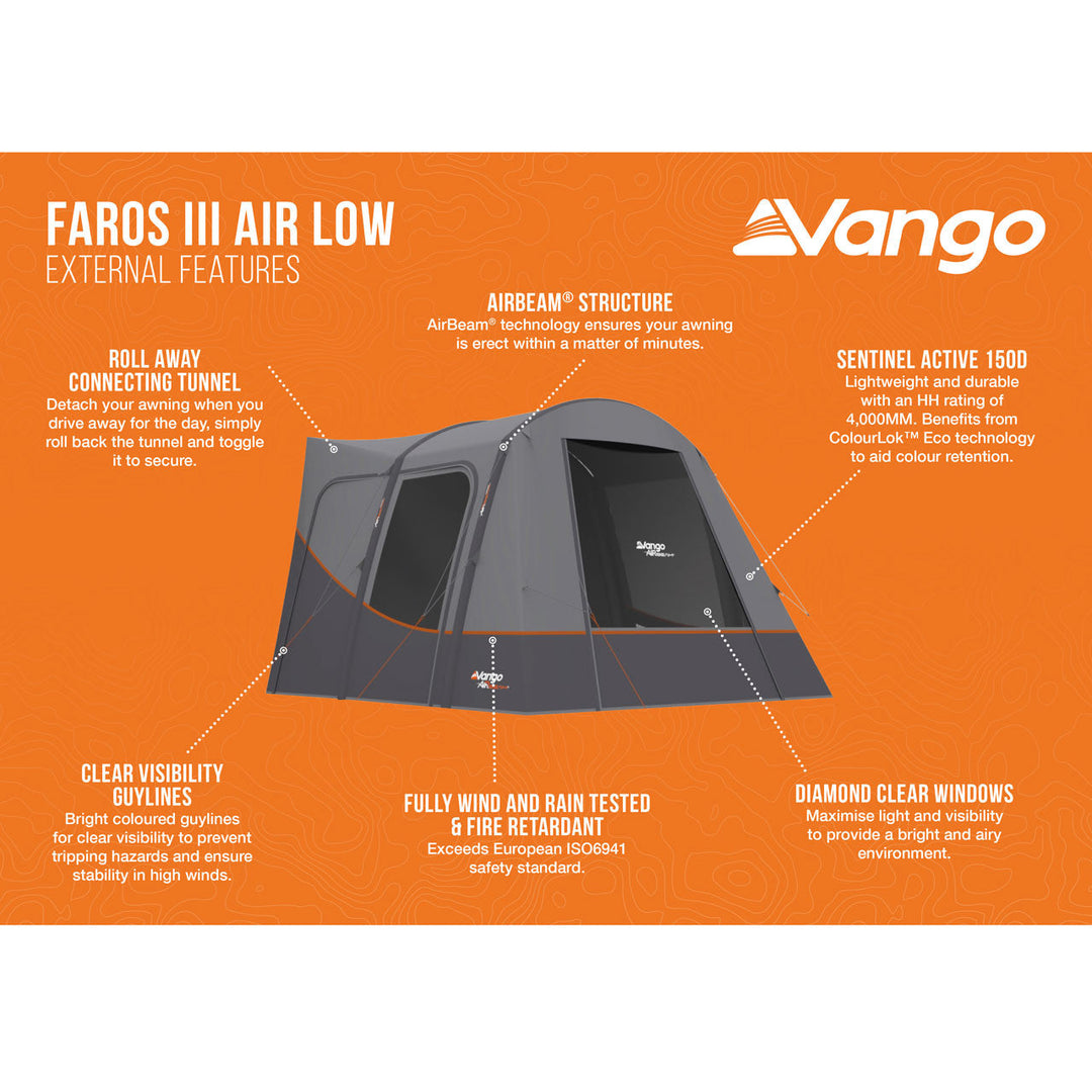 Vango Faros III Air 150D Low Drive-Away Awning