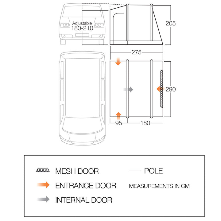 Vango Faros III Air 150D Low Drive-Away Awning