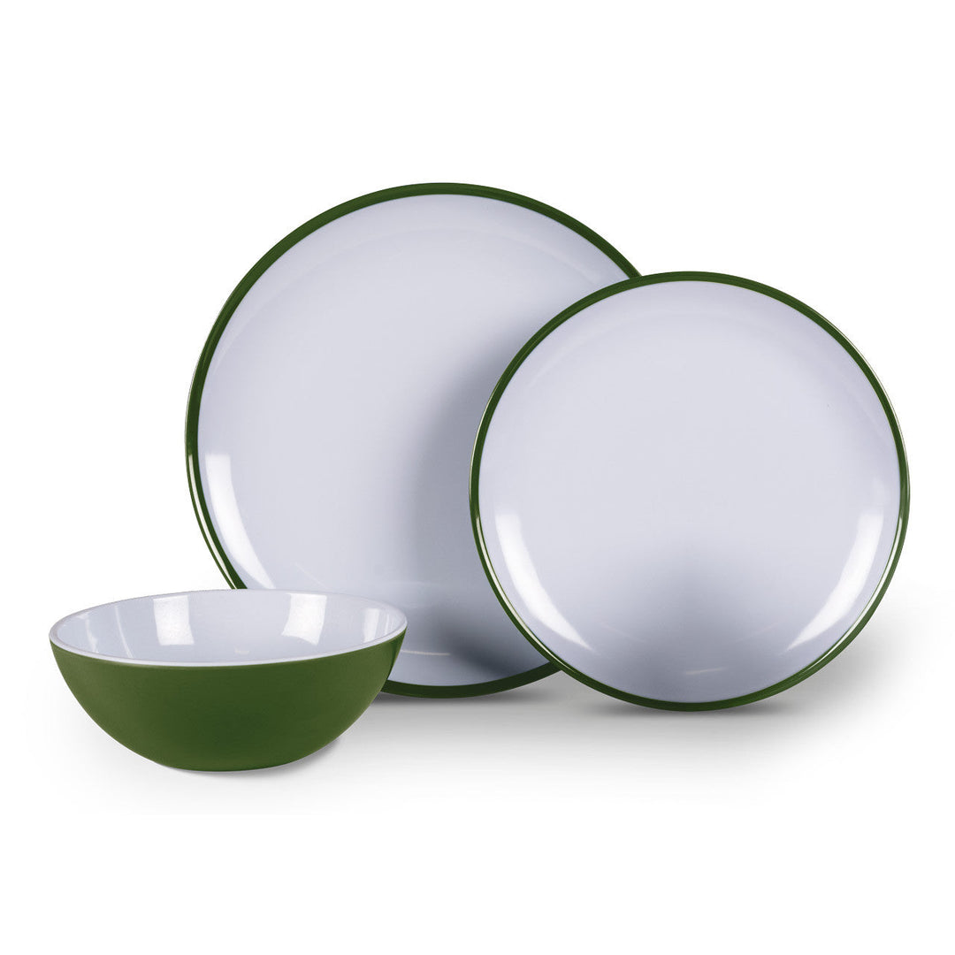 Kampa Fern Green 12-Piece Melamine Set