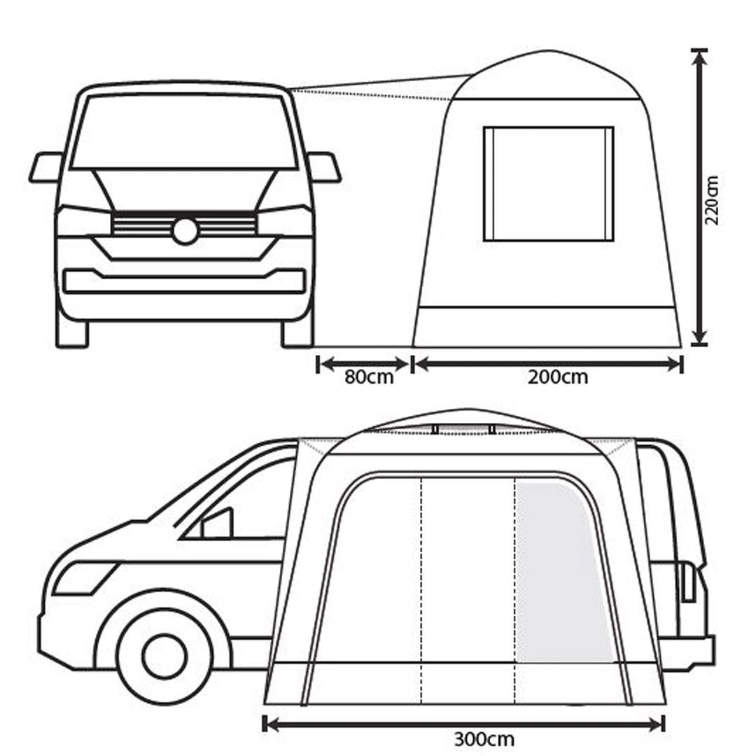 Outdoor Revolution Cayman Cuda F/G Low Drive-Away Awning