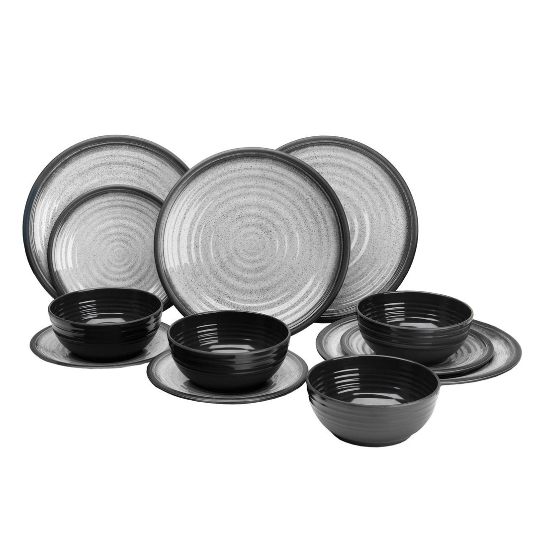 Flamefield Granite Grey 12pc Dinner Set