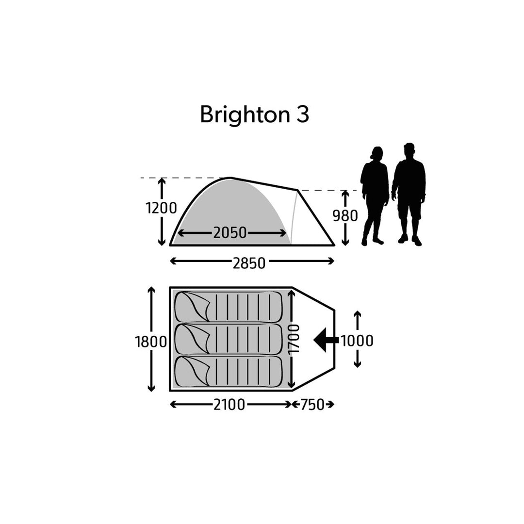 Kampa Brighton 3 Poled Tent