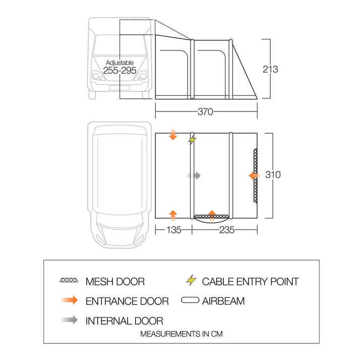 Vango Kela Eco Pro Air Tall Drive-Away Awning