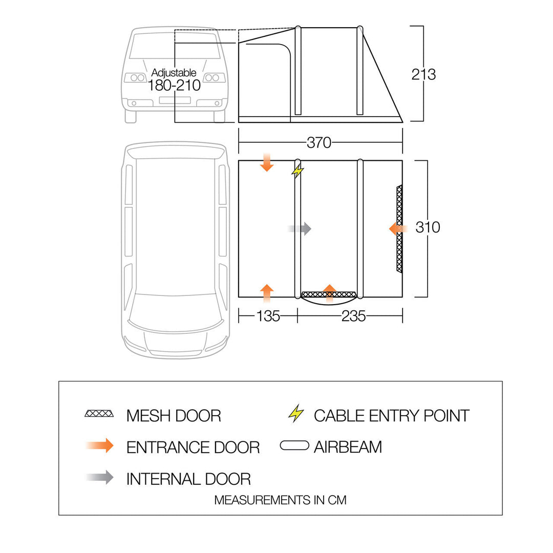 Vango Kela Eco Pro Air Low Drive-Away Awning