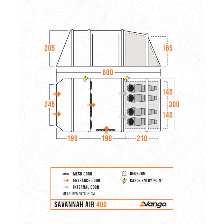 Vango Savannah Air 400 Tent Package