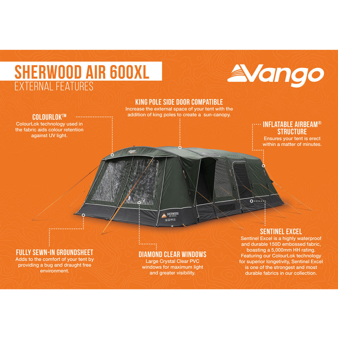 Vango Sherwood Air 600XL Tent Package