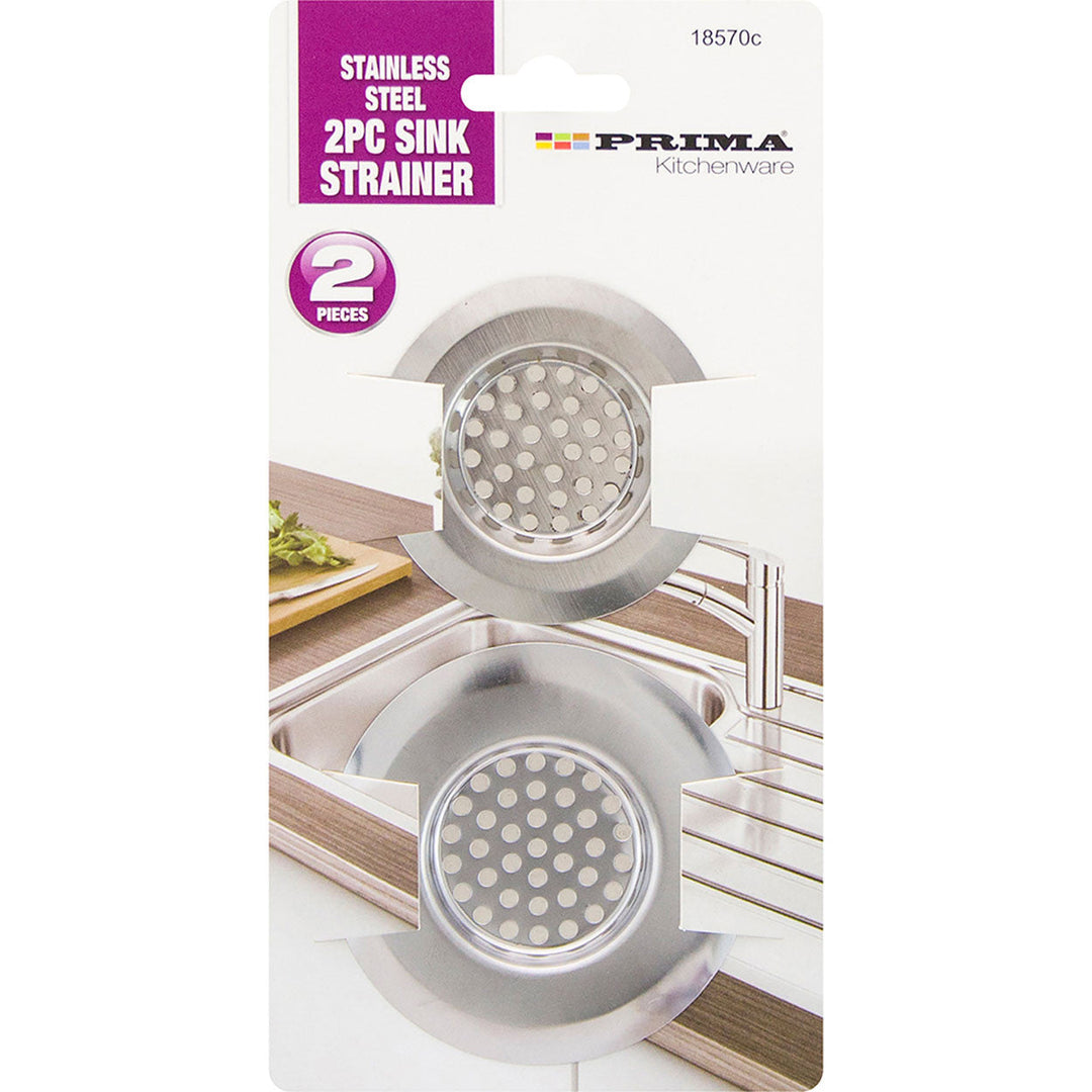 2pc Stainless Steel Sink Strainer