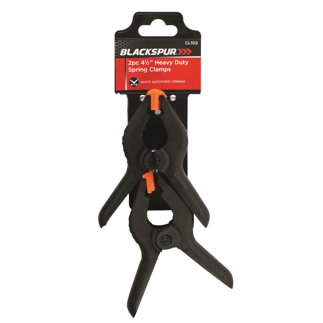 Blackspur 2pc 4½” Heavy Duty Spring Clamps