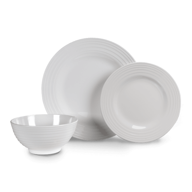 Kampa Blanco 12-Piece Melamine Set