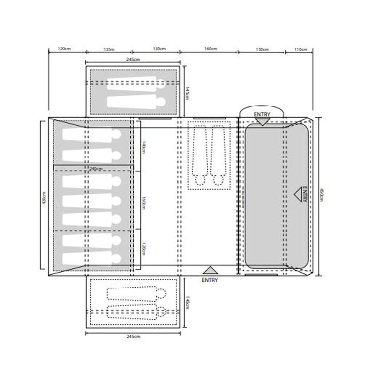 Outdoor Revolution Airedale 9.0DSE Air Tent (Including Footprint & Lounge Liner)