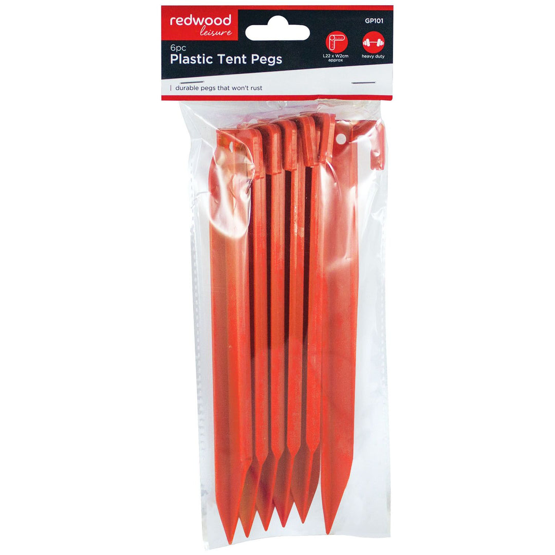 Plastic Tent Pegs x 6