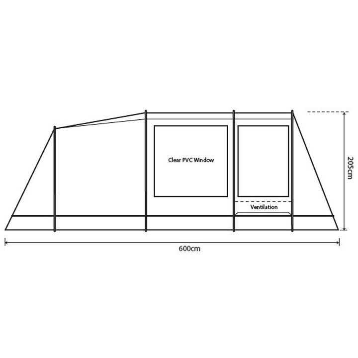 Outdoor Revolution Camp Star 500XL DT Poled Tent - Includes Footprint