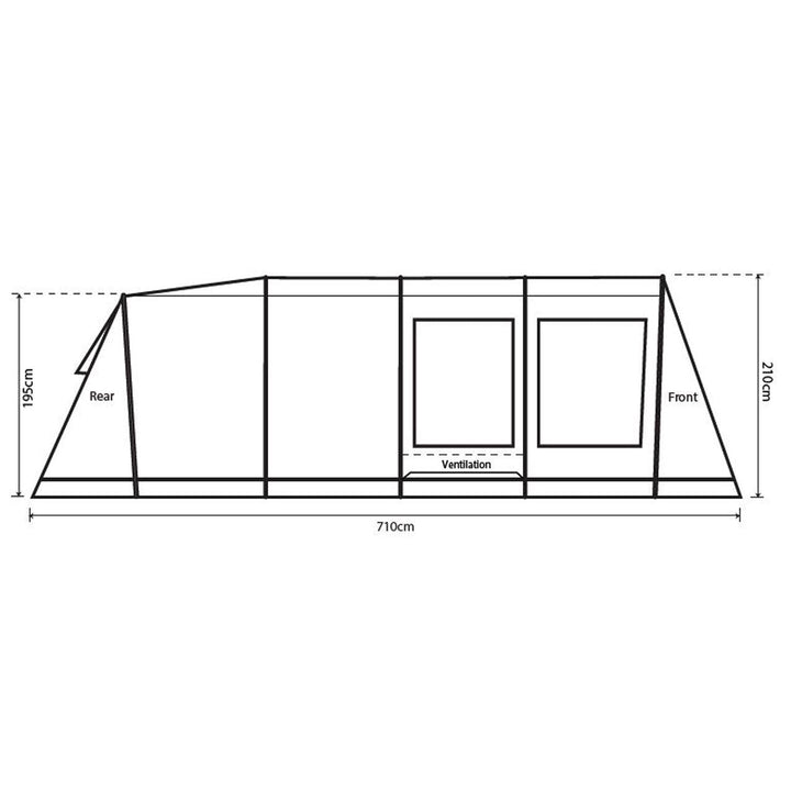 Outdoor Revolution Camp Star 600 DT Poled Tent - Includes Footprint