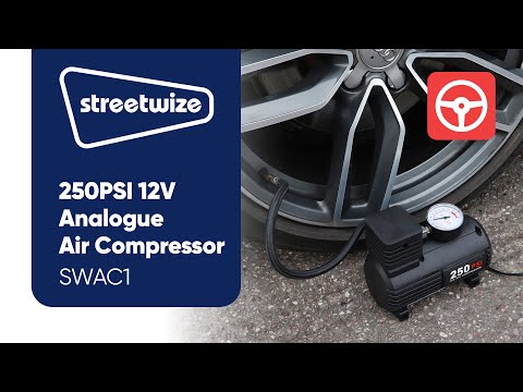 Streetwize 12V Mini Air Compressor 250 Psi