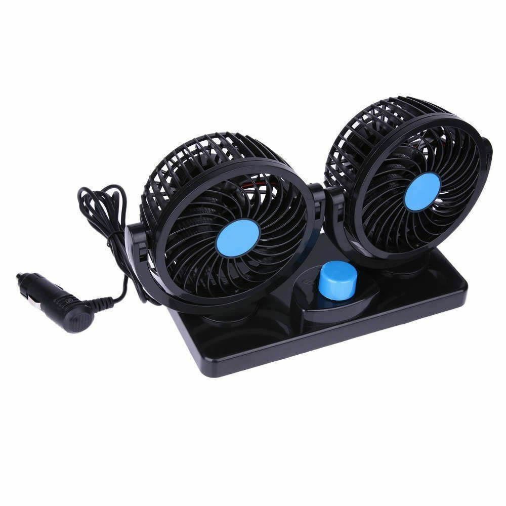 Roadster Twin Portable 12V Dual Head Fan