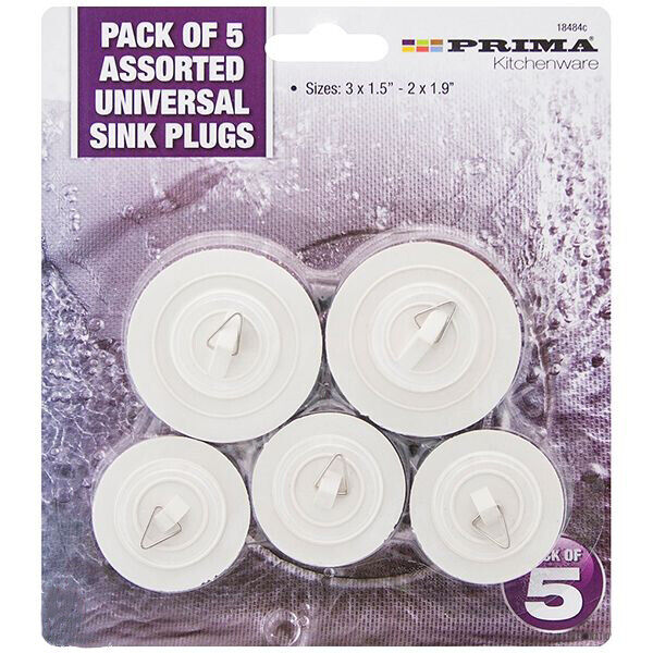 Sink Plug Set Assorted x 5