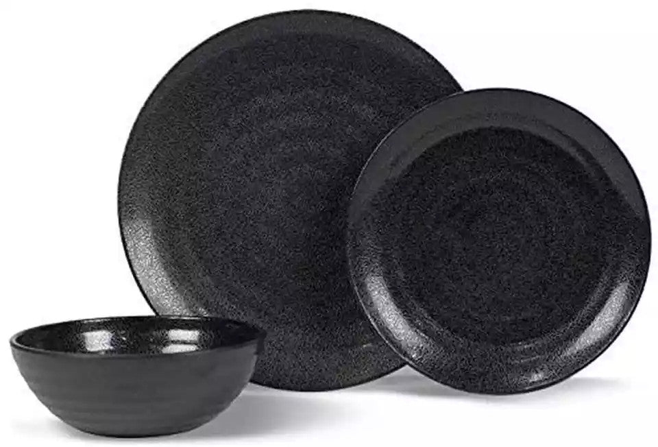 Kampa Ebony Cobble 12-Piece Melamine Set