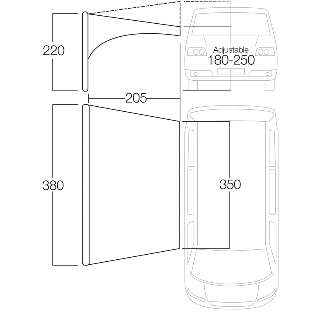 Vango AirBeam Sky Canopy for Caravan & Motorhomes 3.5M