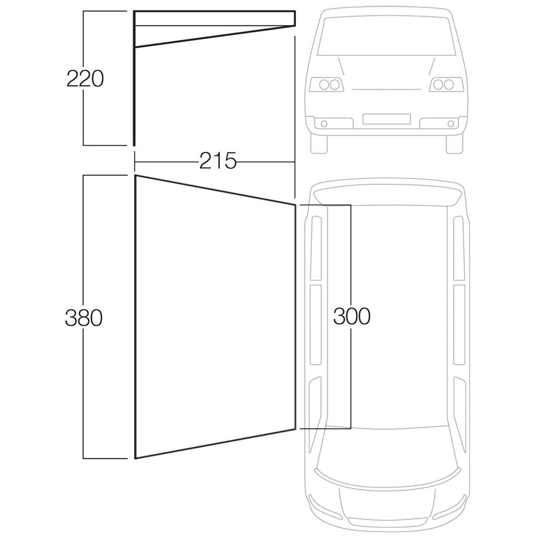 Vango Poled Sun Canopy for Caravan & Motorhomes 3M