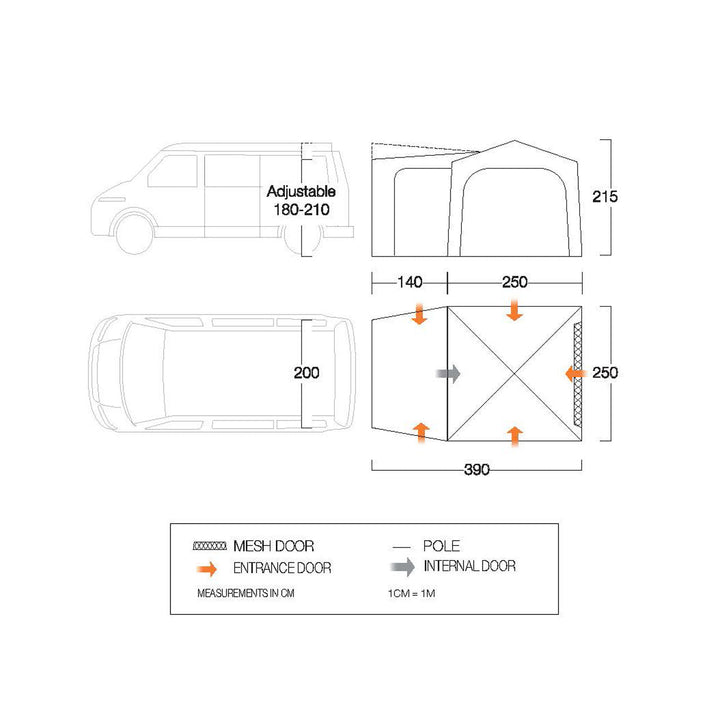 Vango Tailgate Hub Low Drive-Away Awning