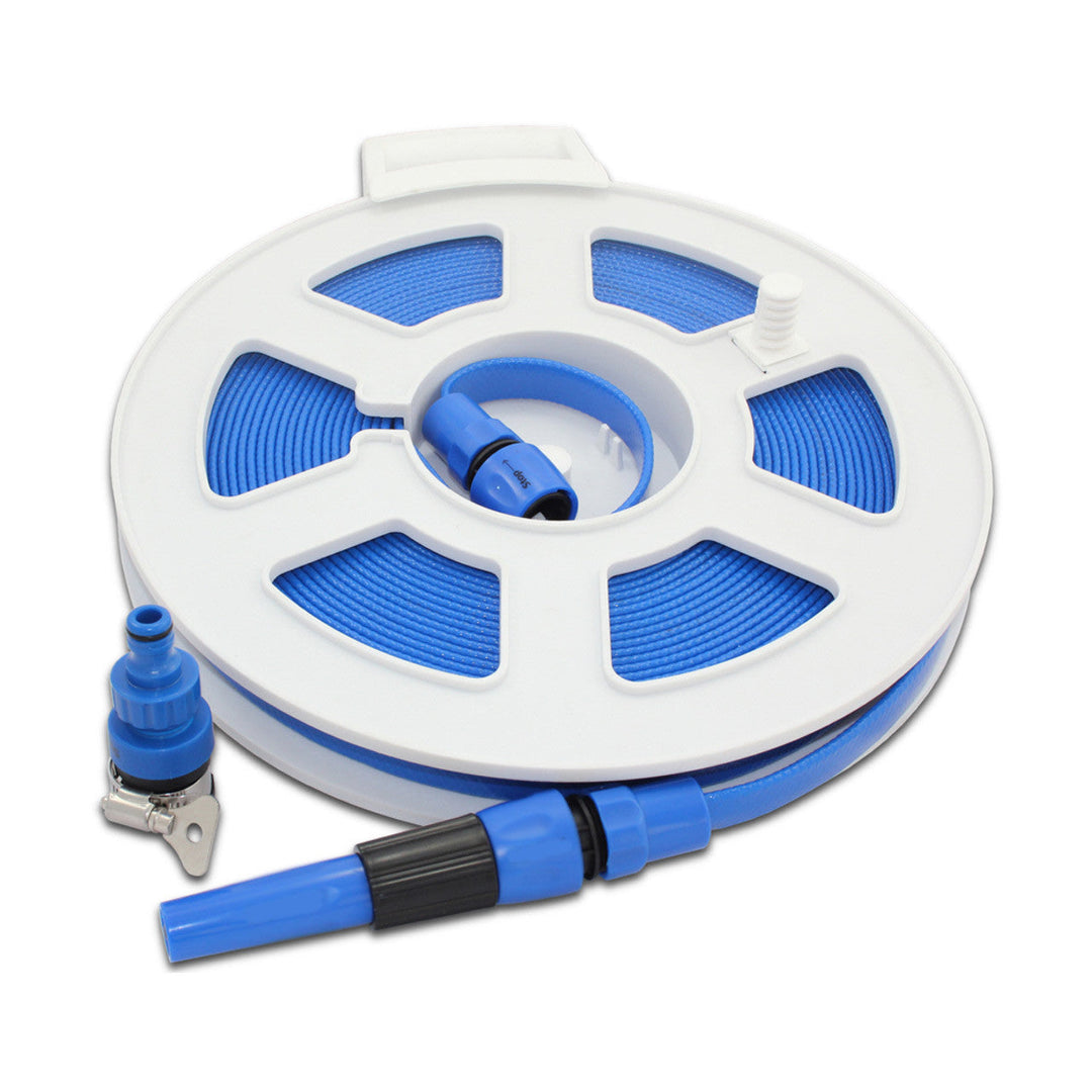 15m Flat Water Hose on Reel (Non Toxic)